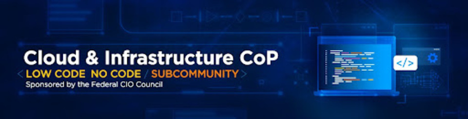 LOW CODE NO CODE SUB COMMUNITY OF PRACTICE HYBRID KICK-OFF banner